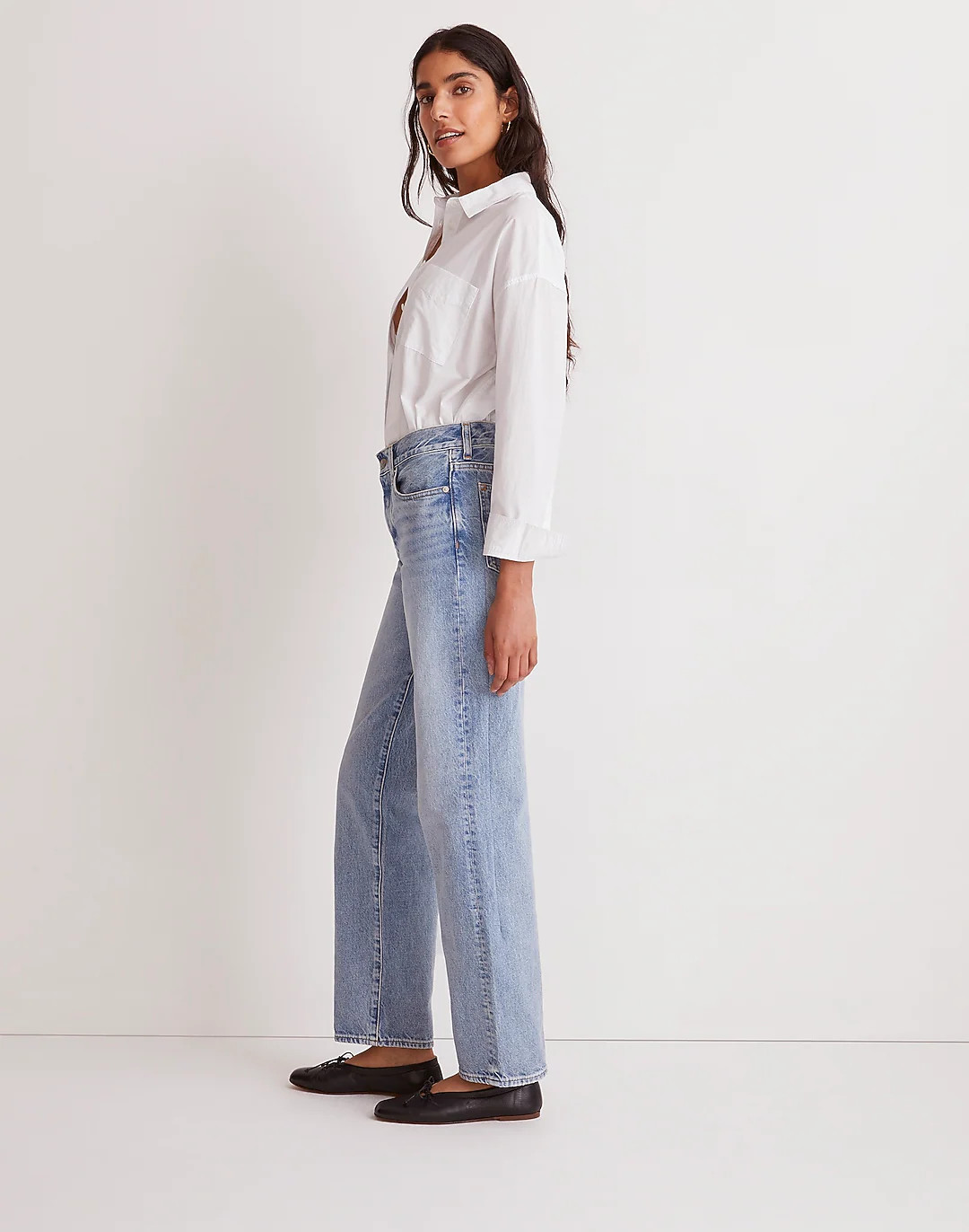 Low-Slung Straight Jeans in Olvera Wash | Madewell