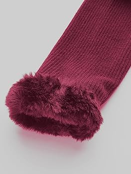 CIDER Womens Tops Long Sleeve Faux Fur Collar Slim Fit Knit Top Ladies Tops Elegant Top | Amazon (US)