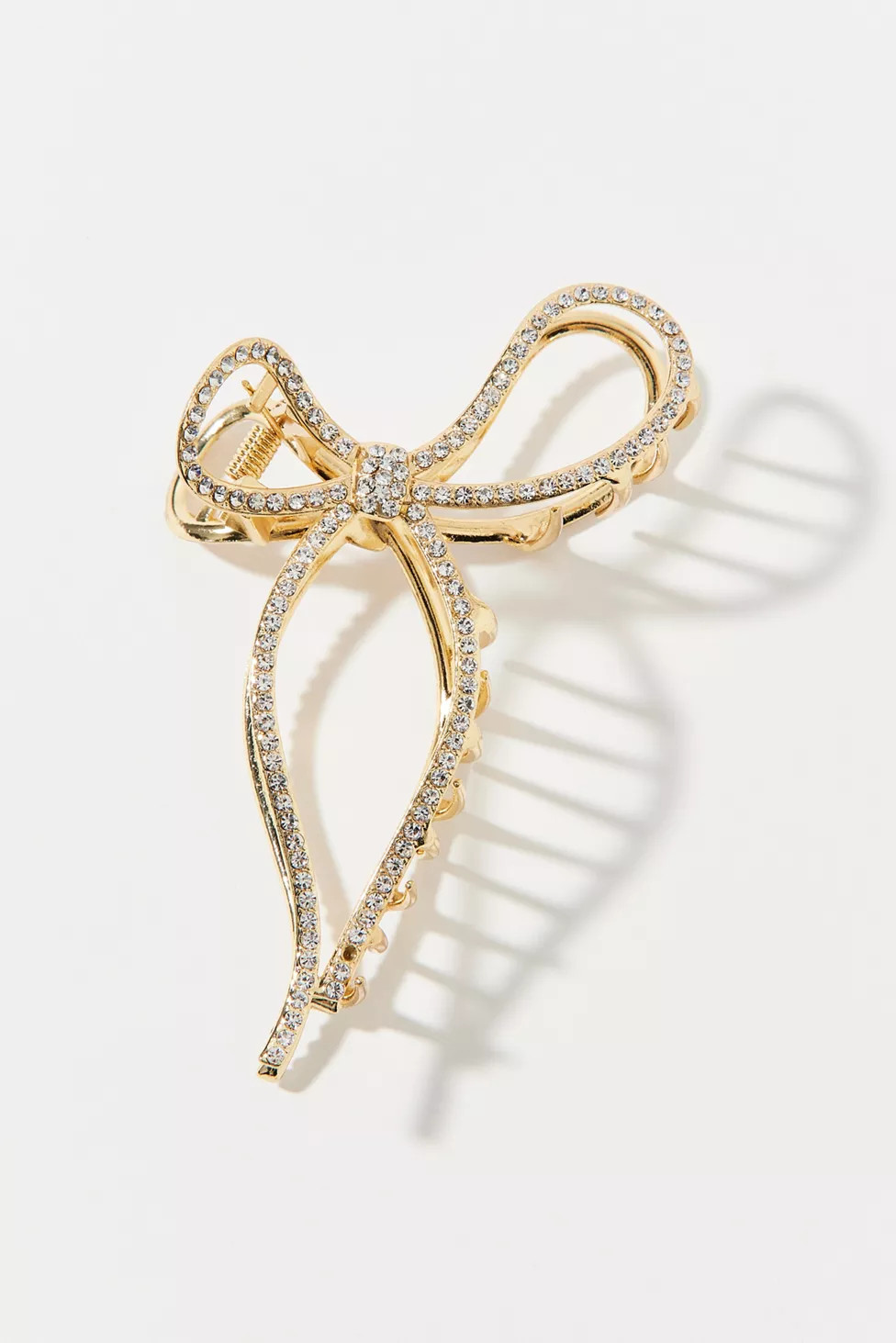 Rhinestone Metal Hair Bow Claw Clip | Urban Outfitters (US and RoW)