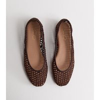 Women's Brown Mesh Ballet Pumps Vegan New Look | New Look (UK)