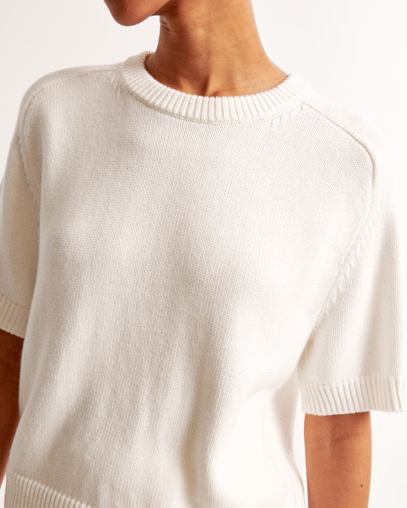 Women's The A&F Madeline Crew Sweater Tee | Women's Tops | Abercrombie.com | Abercrombie & Fitch (US)