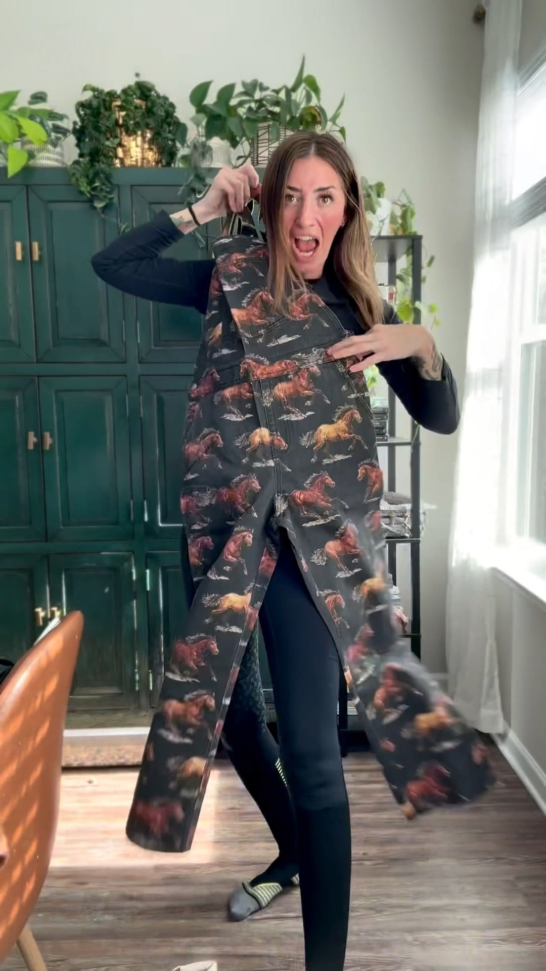 12 year old Maggie that wanted horses on every outfit would be living her best life in 2026 with all the equestrian style! These overalls are so good, I couldn’t pass them up. My barn bestie texted me & said “These are so Maggie coded!” — they had just been delivered the day before. Hey, what can I say, they’re on brand! 🐎❤️💅🏻 

#LTKootd