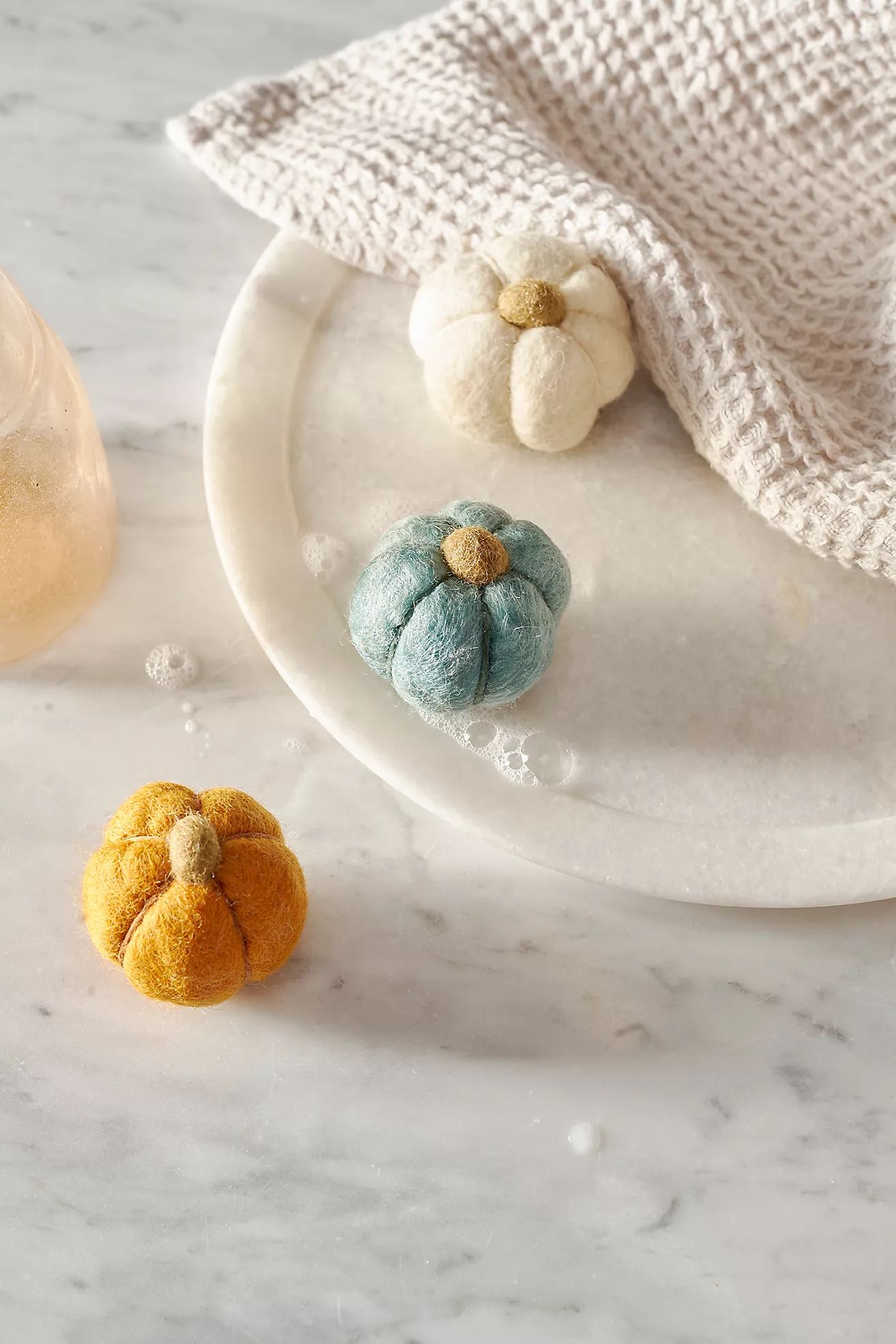 Pumpkin Harvest Felted Soaps, Set of 3 | Anthropologie (US)