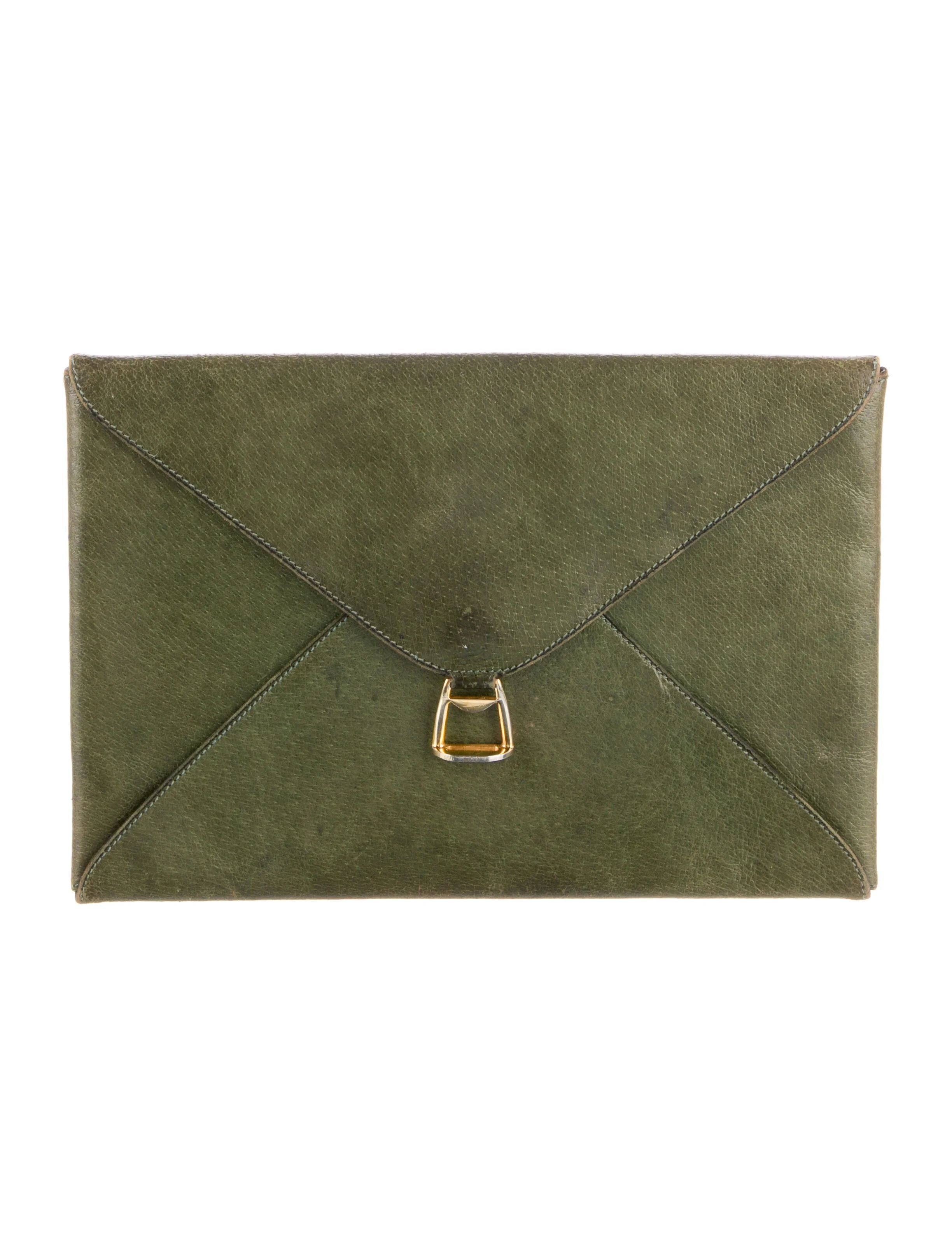 Vintage Leather Envelope Clutch | The RealReal