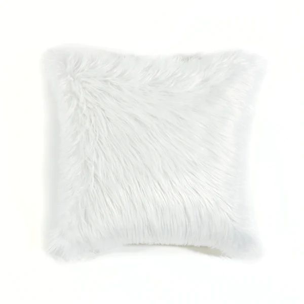 Mongolian Luca Soft Faux Fur Decorative Pillow Cover | Lush Decor