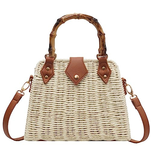 Cross Body Handbags for Women Straw Woven Beach Bag 2025 Summer Handmade Purses Wicker Rattan Bag... | Amazon (US)