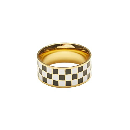 Shapes Studio Checker Band Ring. Women Checker Ring (7) | Amazon (US)