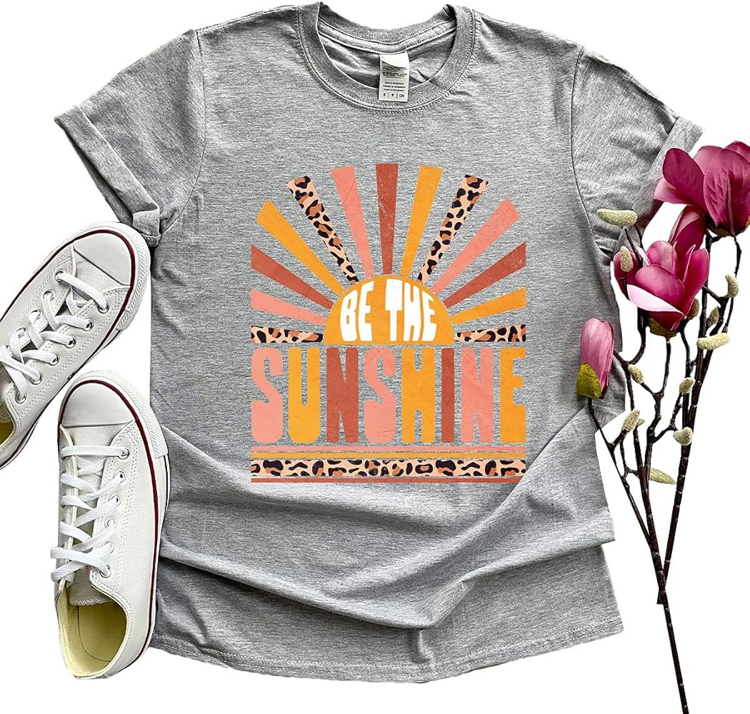 Be The Sunshine Shirt, Summer Shirts for Women, Retro Sun T Shirt, Vintage Graphic T-Shirt, Kindn... | Amazon (US)