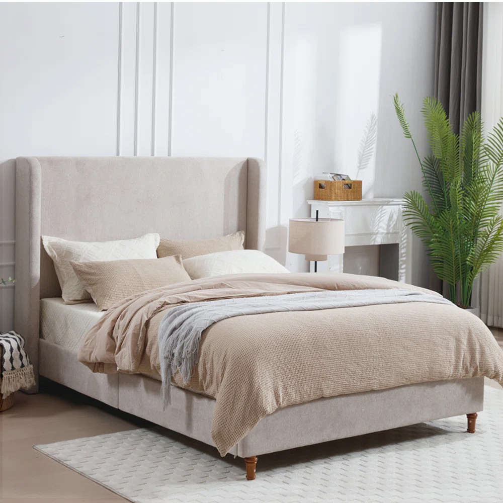 Mozter Upholstered Wingback Bed | Wayfair North America