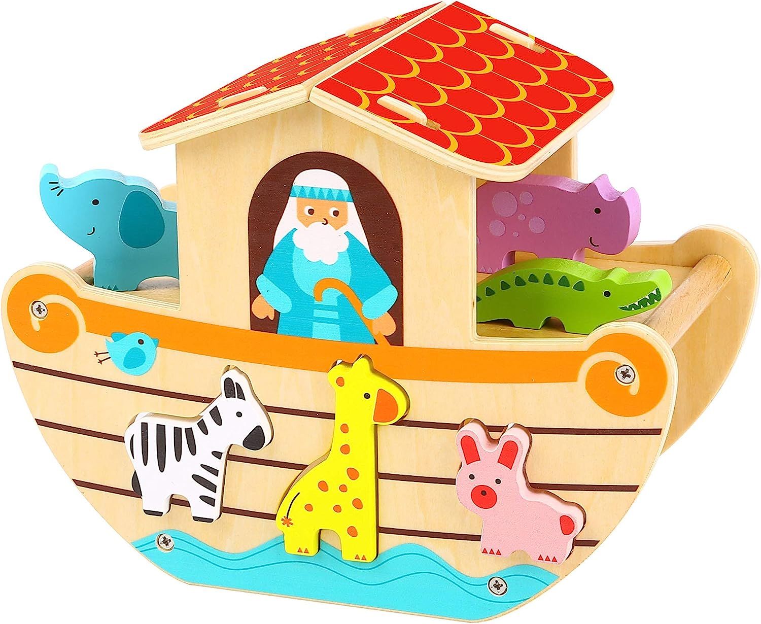 woody treasures Wooden Toys - Noah's Ark Toy (Educational & Development Toys, Great Gift for Girl... | Amazon (US)