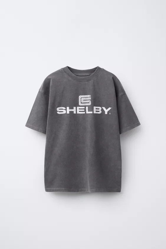 WASHED EFFECT TEXT PRINT T-SHIRT | Zara US