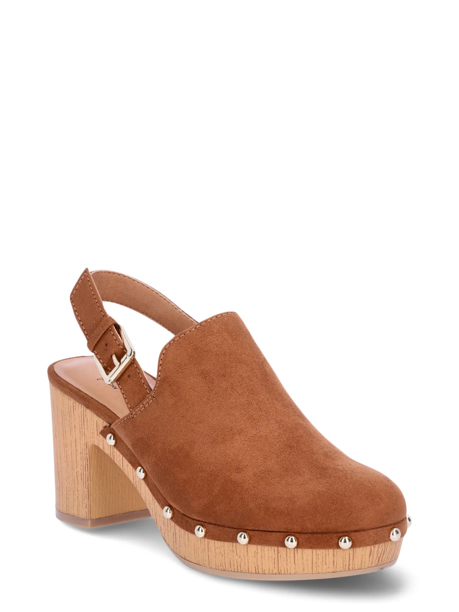 Time and Tru Women's Platform Studded Clog Heels | Walmart (US)