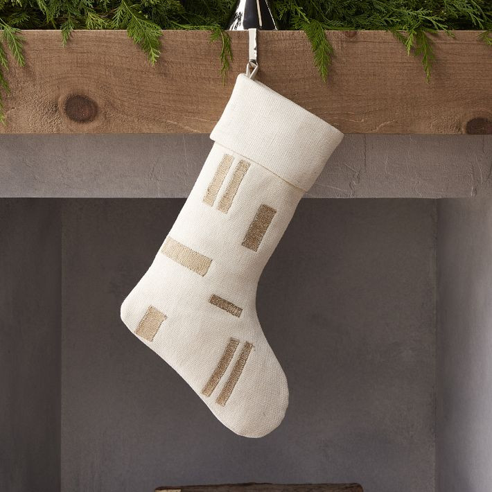 Geo Embroidered Stocking | West Elm (US)