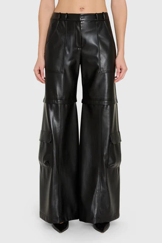 Amanda Uprichard Lucas Pant in Faux Leather in Black - Size XS | Amanda Uprichard