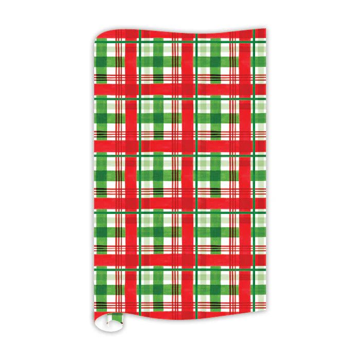 Holiday Red and Green Plaid Wrapping Paper | Rosanne Beck Collections