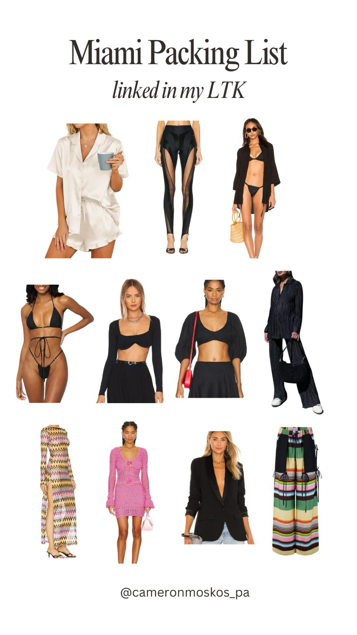 Miami Packing List 
#LTKTravel #LTKStyleTip 