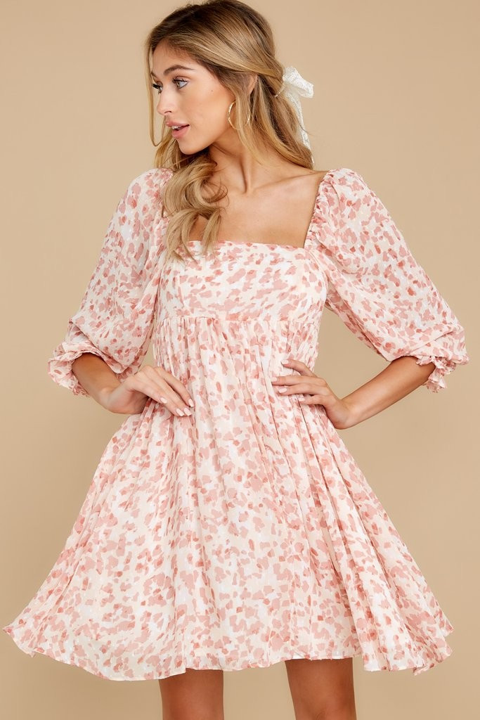 Kiss Goodbye Pink Floral Print Dress | Red Dress 