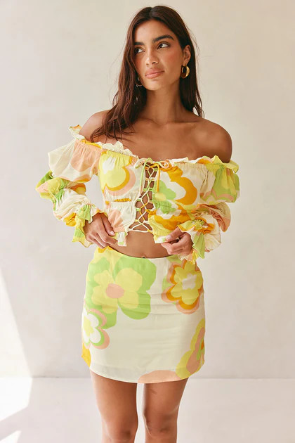 Blaire Top - Retro Bloom | Sabo Skirt US