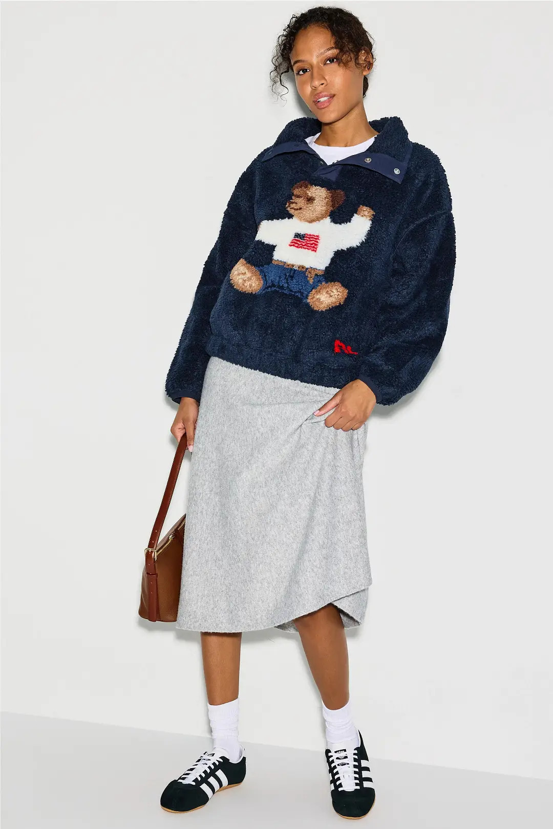 Pile Fleece Knit Long Sleeve Mock Neck Pullover | Rent the Runway