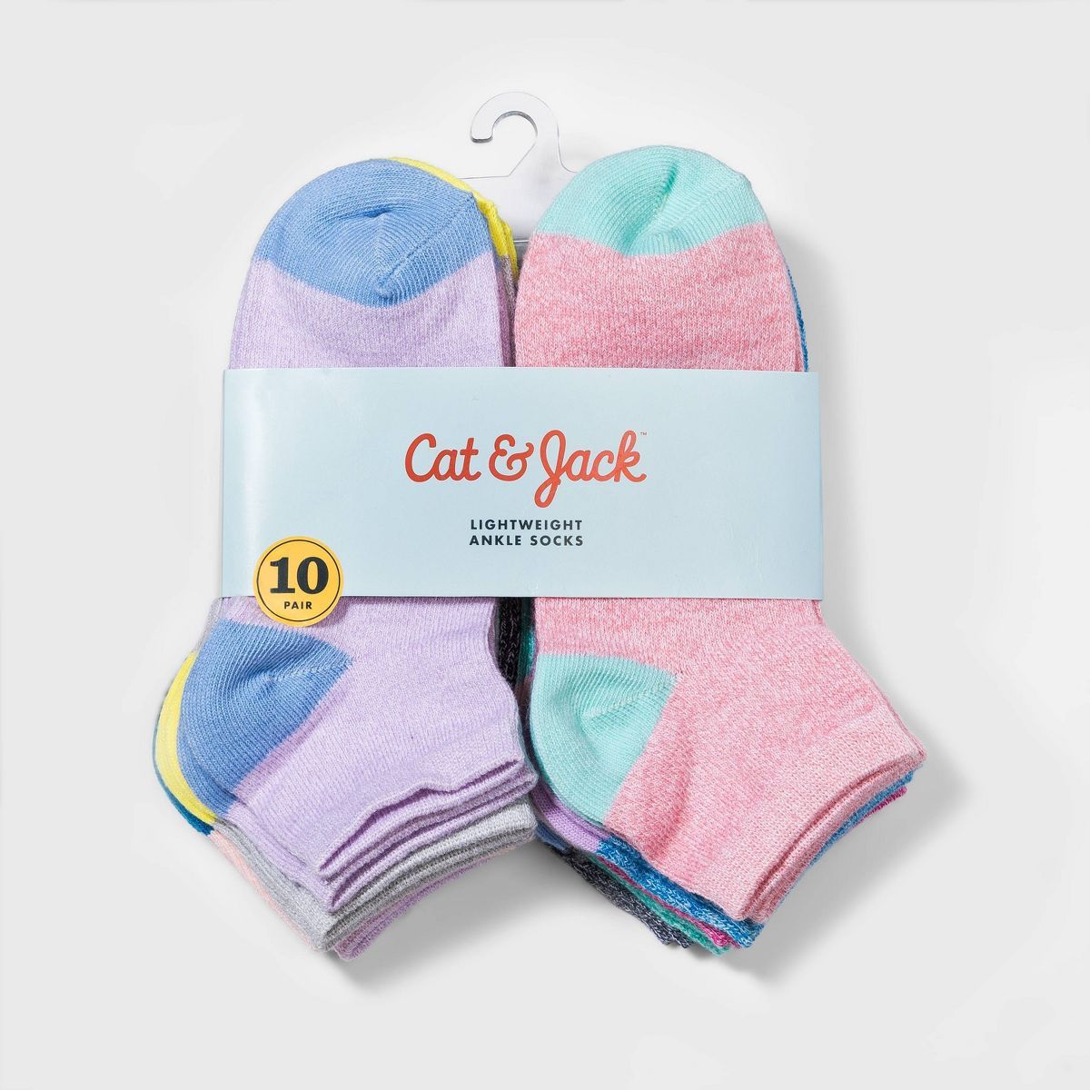 Girls' 10pk Lightweight Ankle Socks - Cat & Jack™ | Target