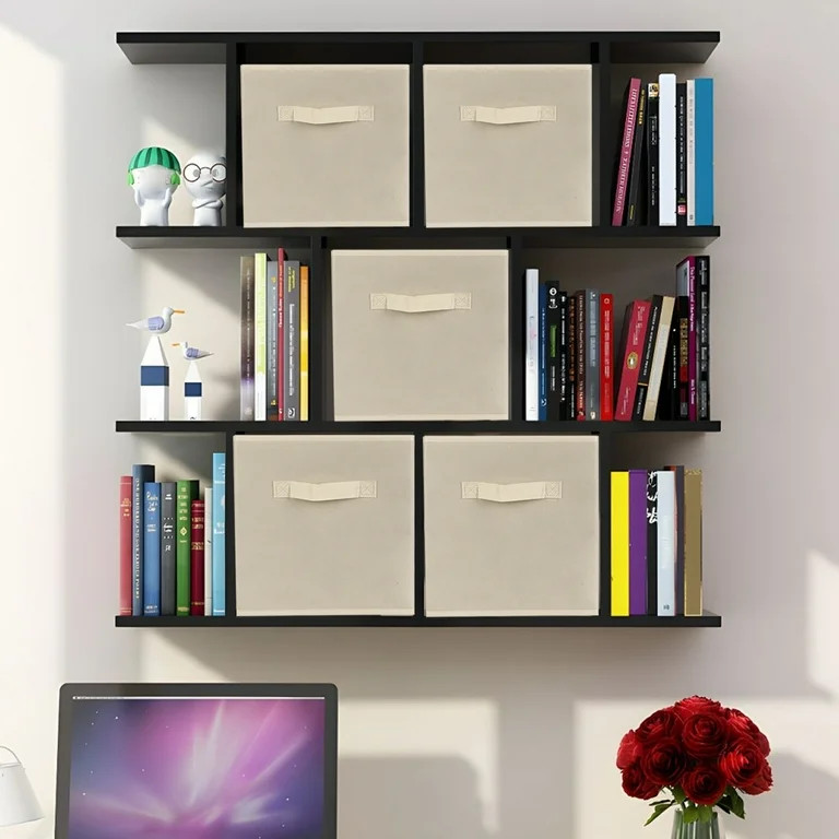 11 in Storage Cubes with Handle, 6 Pack Fabric Cube Storage Bins,Storage Boxes for Organizing Clo... | Walmart (US)