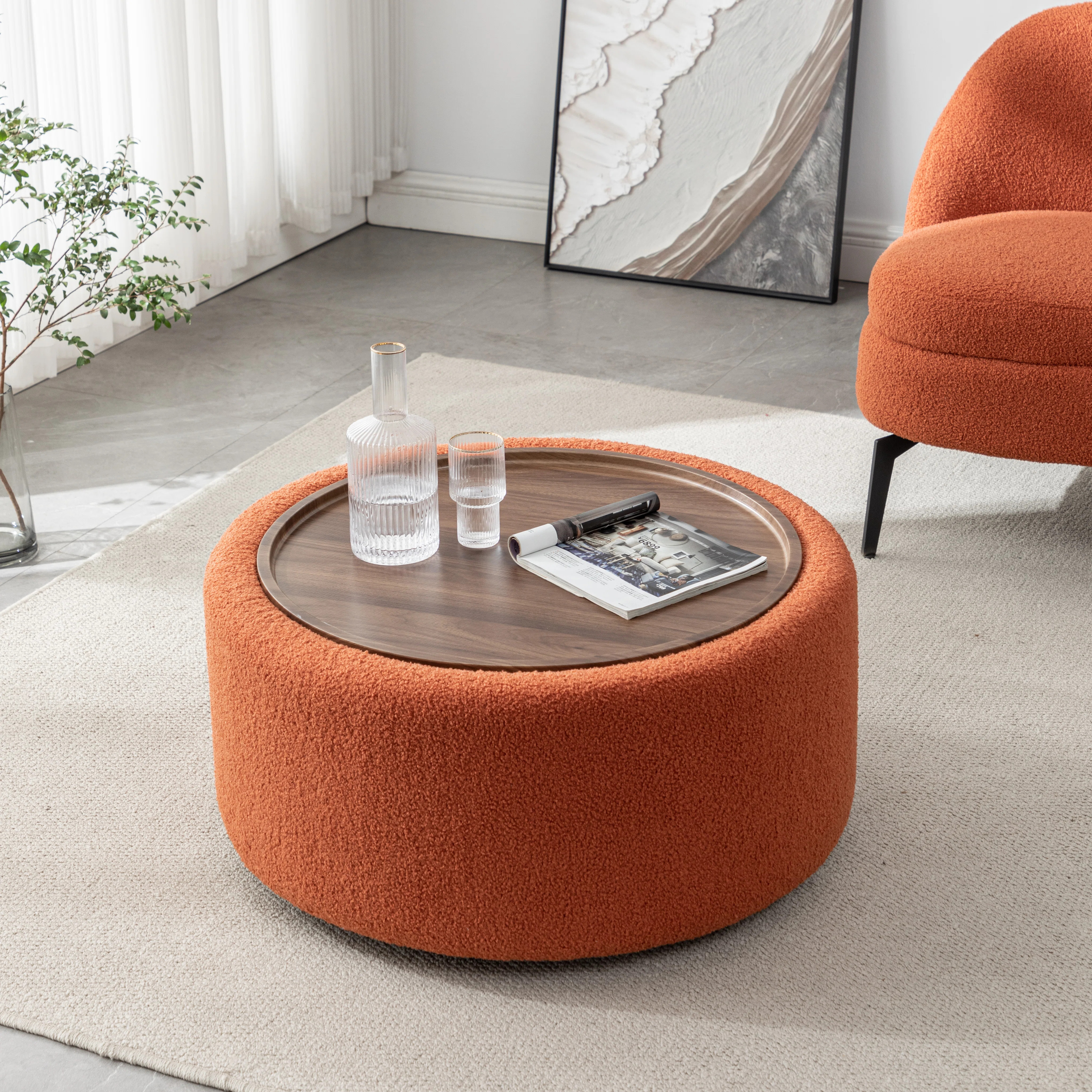 Table basse ronde avec rangement Pietsch | Wayfair North America