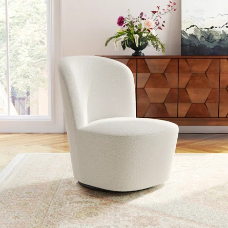 Kelly Clarkson Home Stevie Boucle Swivel Barrel Chair | Wayfair | Wayfair North America