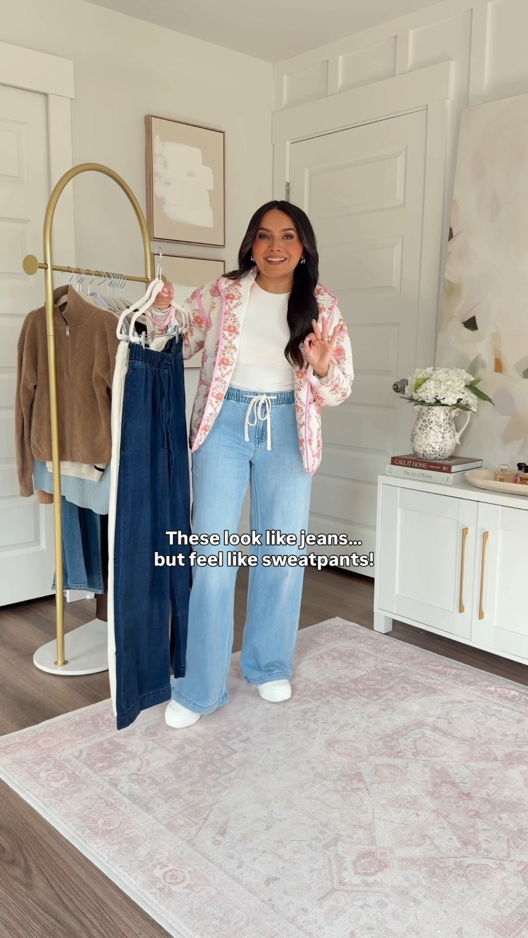 Sweatpant Jeans!
For reference: I’m 5’0, 32b bra size, and 2/26 in bottoms, pear shaped. 
*Everything I share is unaltered! TTS means true to size. Between size 5-6.6 in shoes

Sweatpant jeans size xs regular length TTS
Floral jacket size xs TTS
White tee - old, similar linked
Sneakers size 6.5 TTS


#LTKFindsUnder50 #LTKPetite #LTKSaleAlert