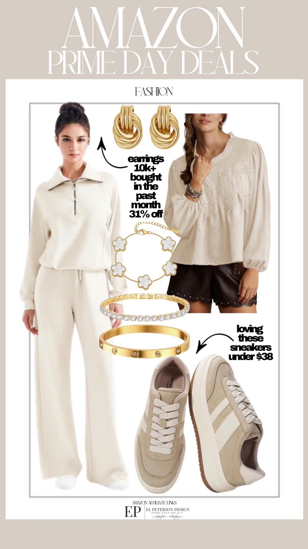 Amazon Prime Day
Last Day 
Earrings
2 pc outfit 
Top
Bracelets 
Sneakers

#LTKSaleAlert
