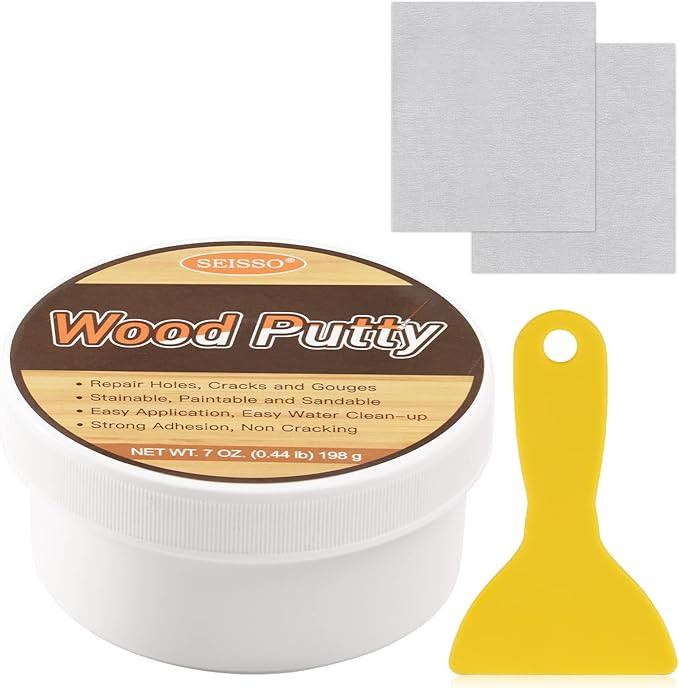 SEISSO Wood Putty, Water-Based Woods Filler, White Wooden Putty for Trim, Woods Filler Paintable,... | Amazon (US)