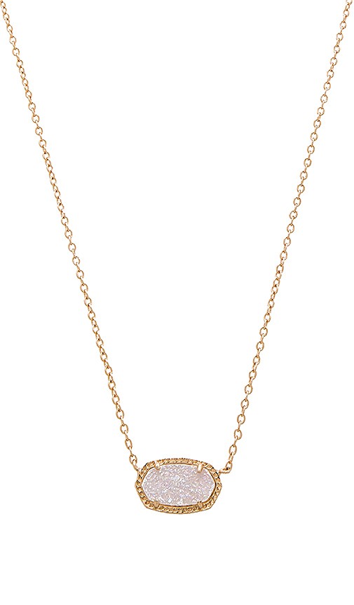 Kendra Scott Elisa Necklace in Rose Gold & Iridescent Drusy | Revolve Clothing