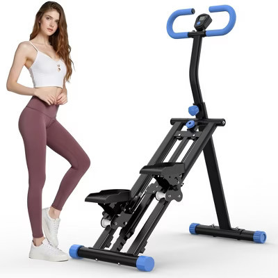 Angel Sar Stair Stepper Climber Machine, Vertical Climber with Resistance Bands for Full-Body Workout, Black & Blue | Target