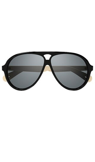 Jasper Aviator in Shiny Solid Trilayer Black, Blue, & Ivory | Revolve Clothing (Global)
