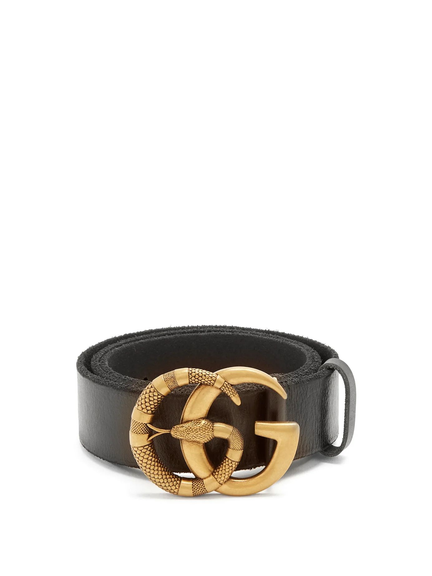 GG snake-buckle leather belt | Matches (US)