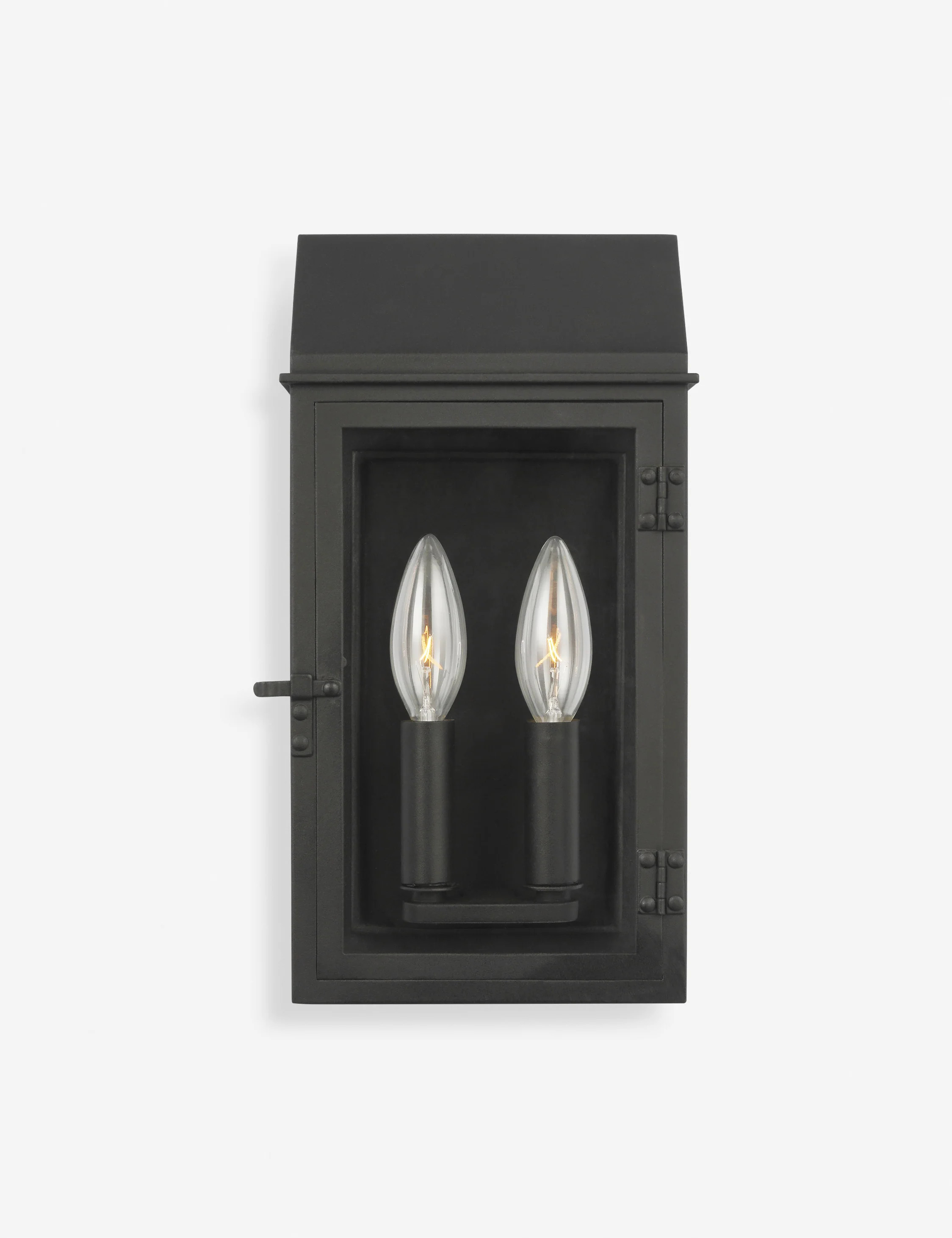 Santel Outdoor Sconce, Black, Small | Lulu and Georgia 
