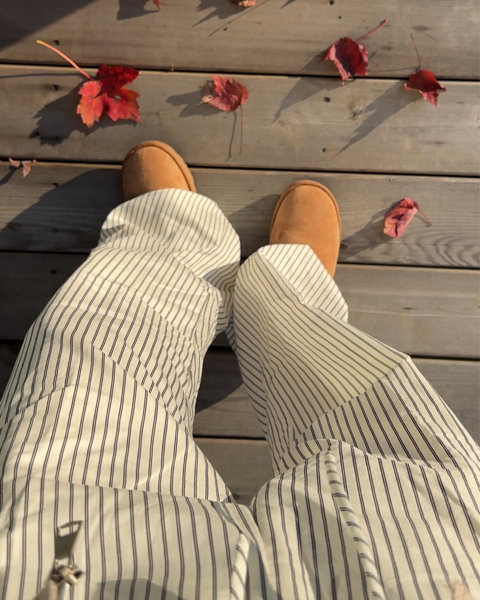 The perfect strip baggy pants 