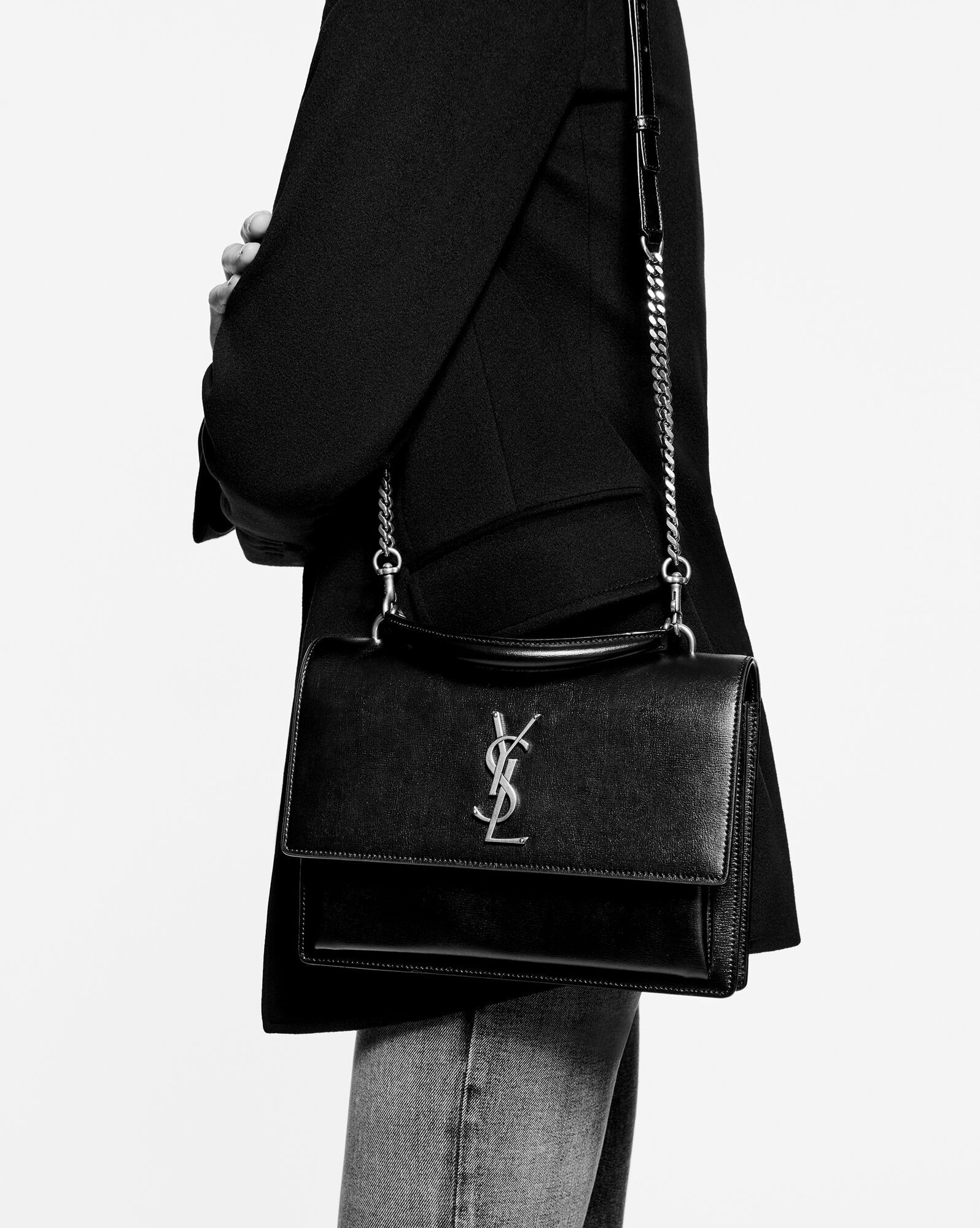 sunset top handle in smooth leather | Saint Laurent Inc. (Global)