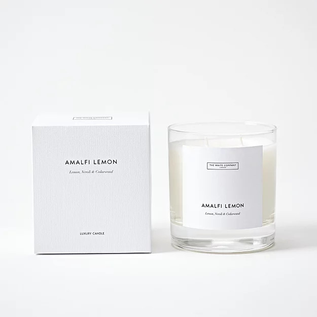 Amalfi Lemon Luxury 2 Wick Candle | The White Company UK & ROW