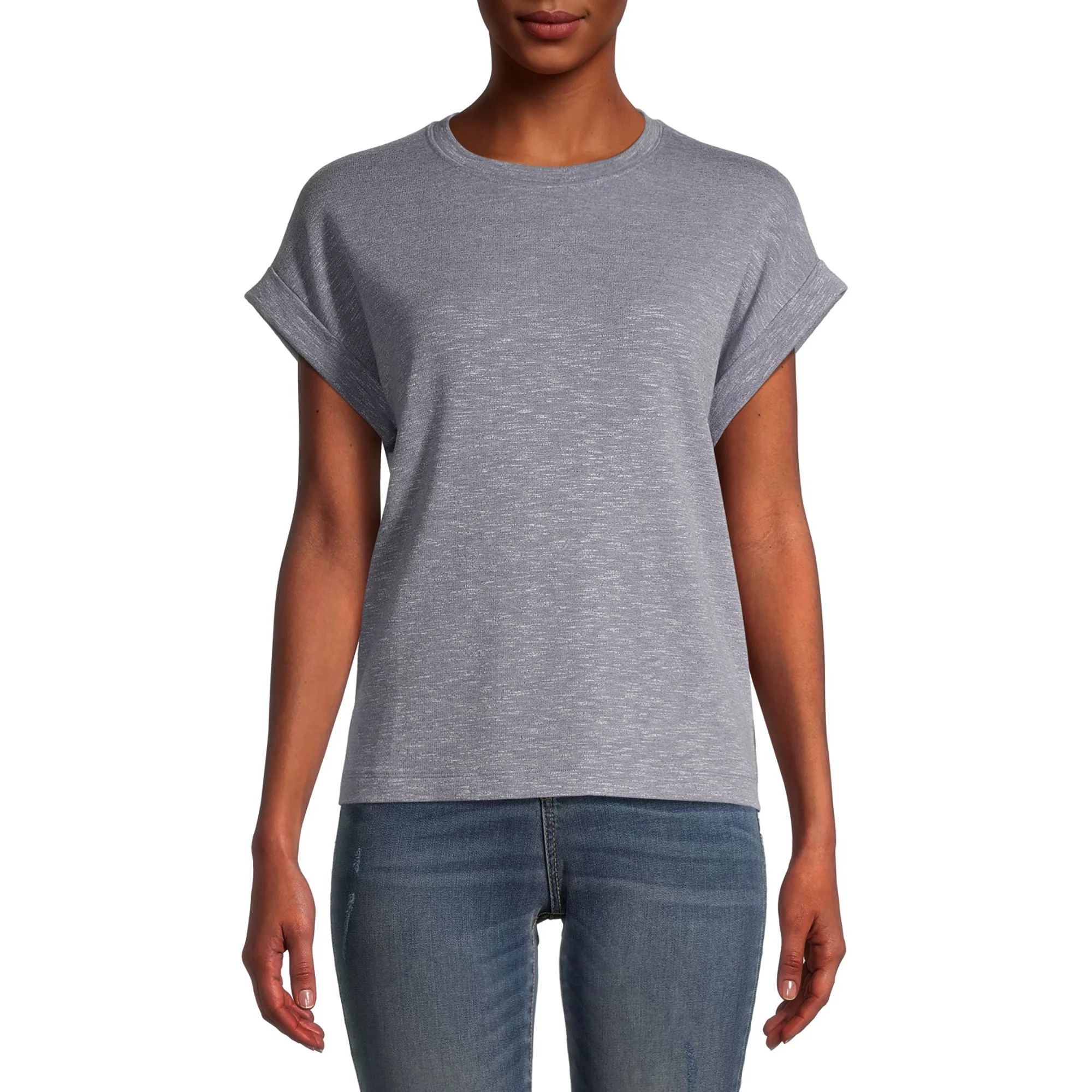 Time and Tru Women's Roll Cuff Pullover | Walmart (US)