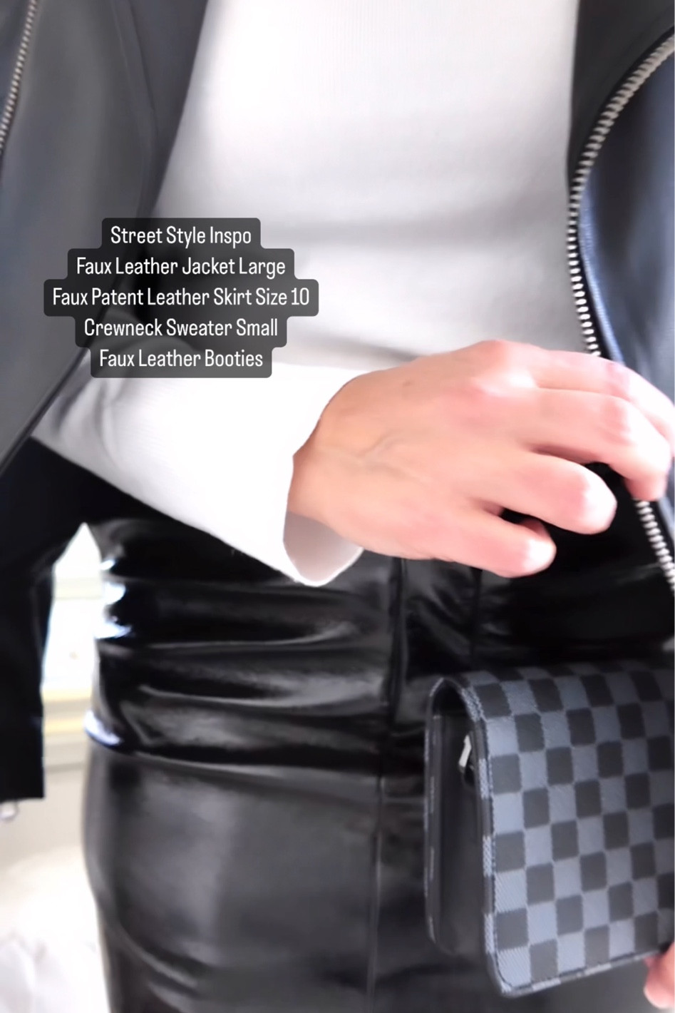 Black and white outfit inspo

Walmart Faux Leather Jacket Large
Walmart Faux Patent Leather Skirt Size 10
Walmart Crewneck Sweater Smalll
Walmart booties size 10



#LTKSeasonal #LTKShoeCrush #LTKStyleTip #LTKItBag #LTKFindsUnder100 #LTKOver40 #LTKMidsize #LTKTravel #LTKWorkwear #LTKU #LTKGiftGuide #LTKSaleAlert #LTKActive #LTKFindsUnder50 #LTKCon