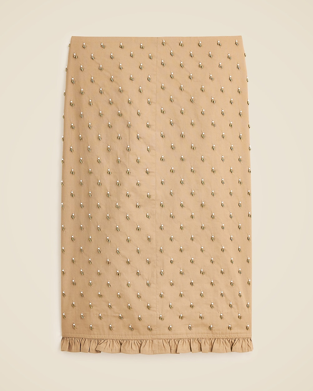 Collection embellished pencil midi skirt in chino | J. Crew US