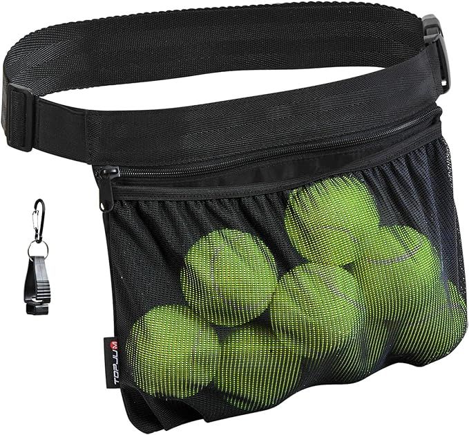 Tennis Ball Holder, Pickleball Ball Wasit Pouch for Women & Men, Holding 8 Tennis or Pickleball B... | Amazon (US)