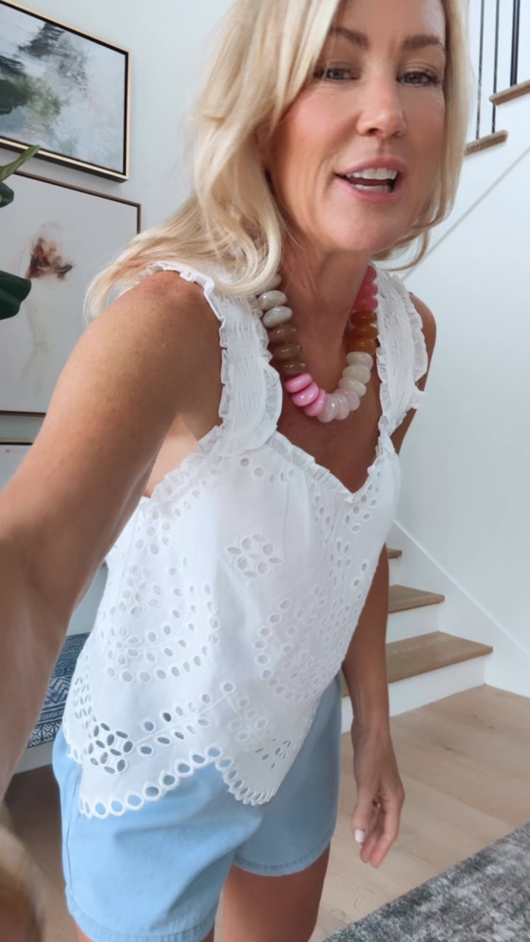 The sweetest eyelet spring top paired with any adorable bottom, makes for the easiest outfit. 

Top: XS
Bottom: smalll

#LTKOver40 #LTKSeasonal #LTKootd