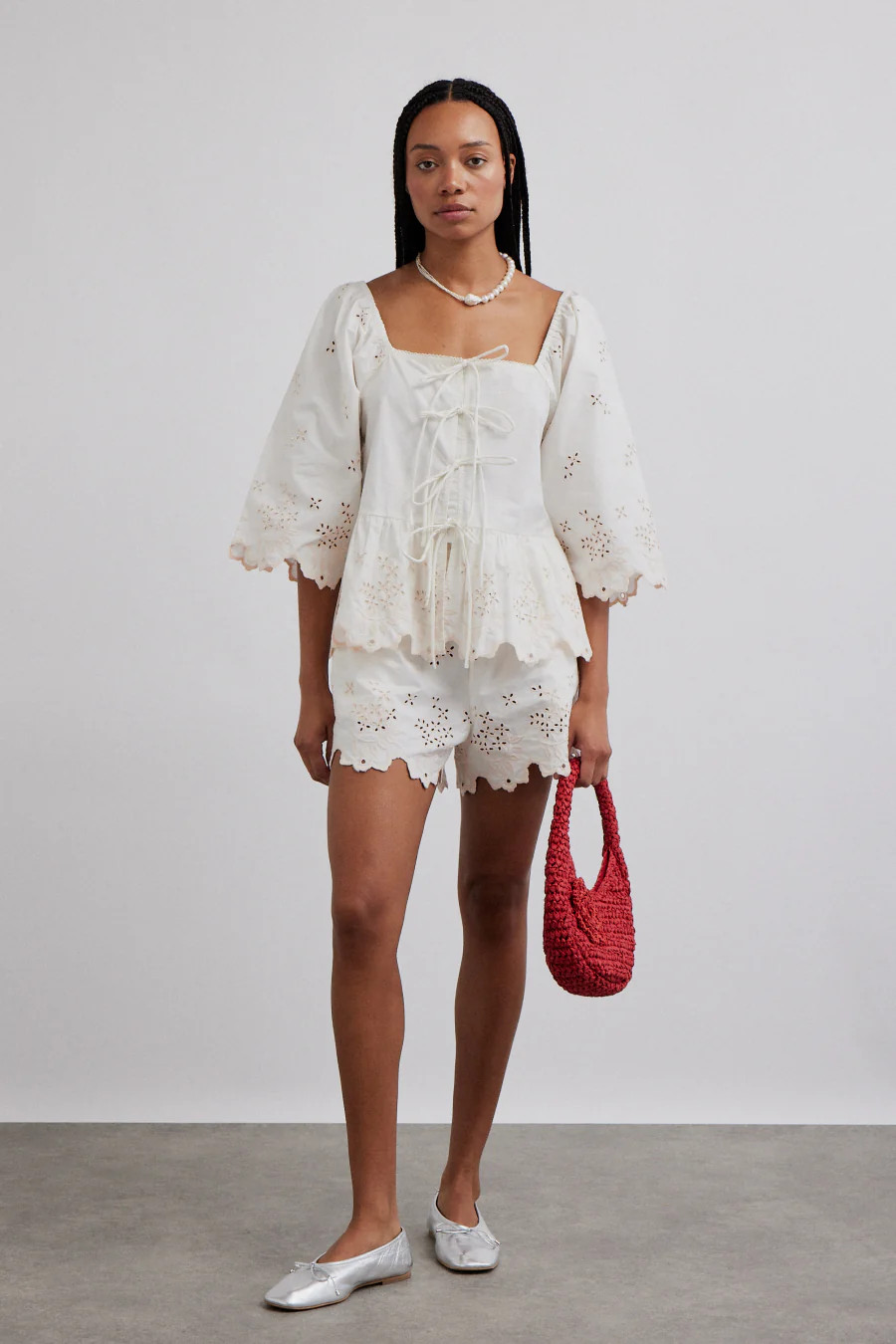 lana shorts - broderie | Damson Madder