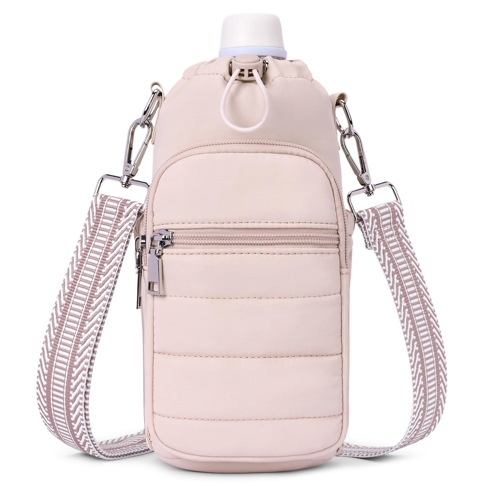 Water Bottle Bag 40 oz Crossbody Holder for Walking Hiking Insulated Carrier Purse with Adjustabl... | Amazon (US)