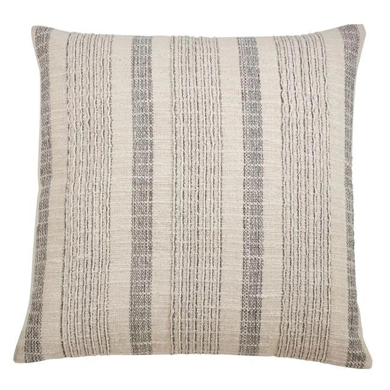 Saro Lifestyle 1024.I22SC 22 in. Woven Striped Throw Pillow Cover, Ivory | Walmart (US)