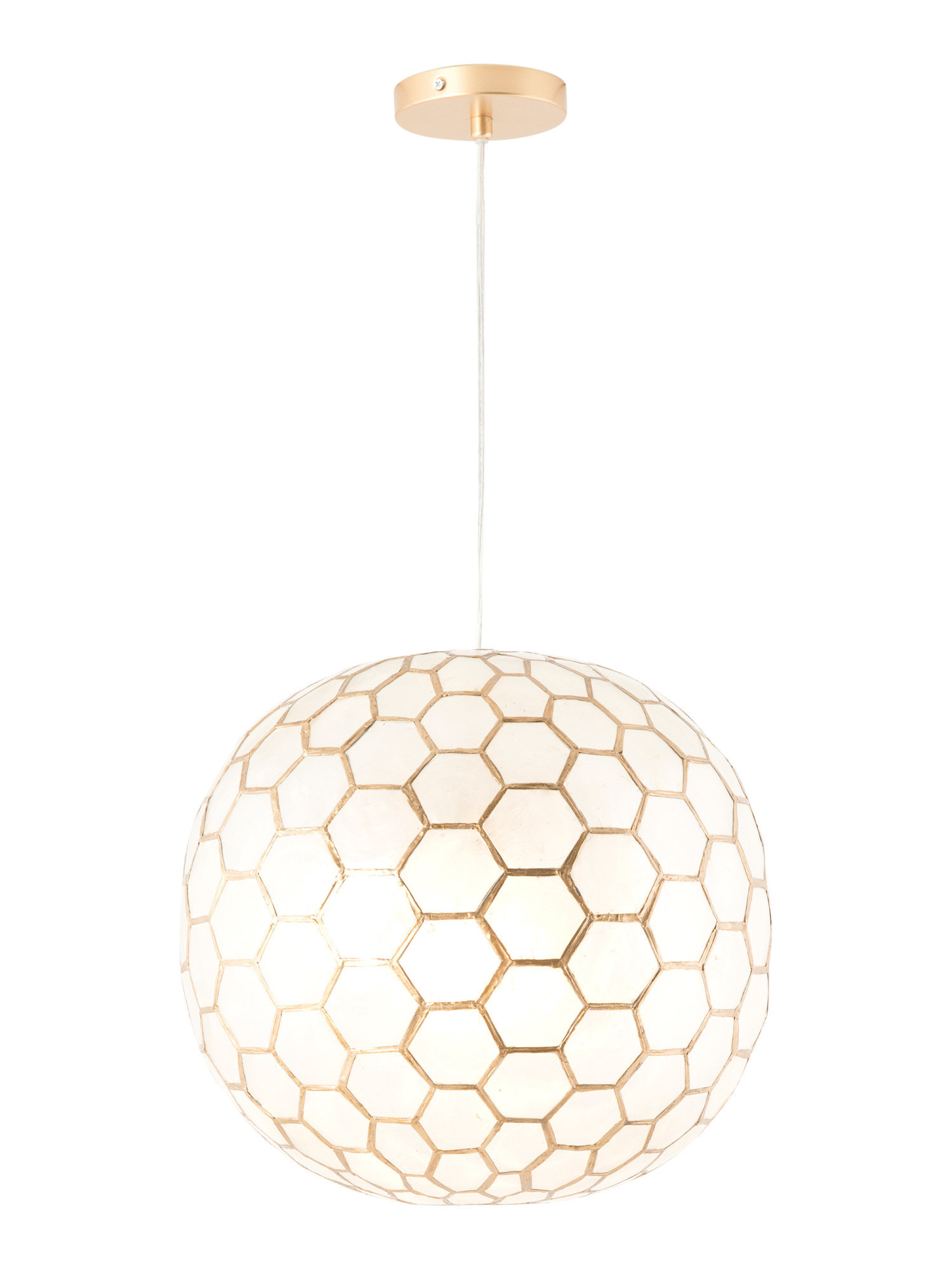 17in Round Capiz Pendant | TJ Maxx