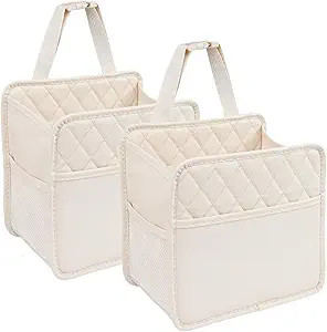LXUNYI Car Seat Organizer,2 Pack Waterproof Pu Leather Backseat Car Organizer and Storage Bag Fol... | Amazon (US)