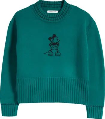 x Disney 'Steamboat Willie' Intarsia Merino Wool Sweater | Nordstrom