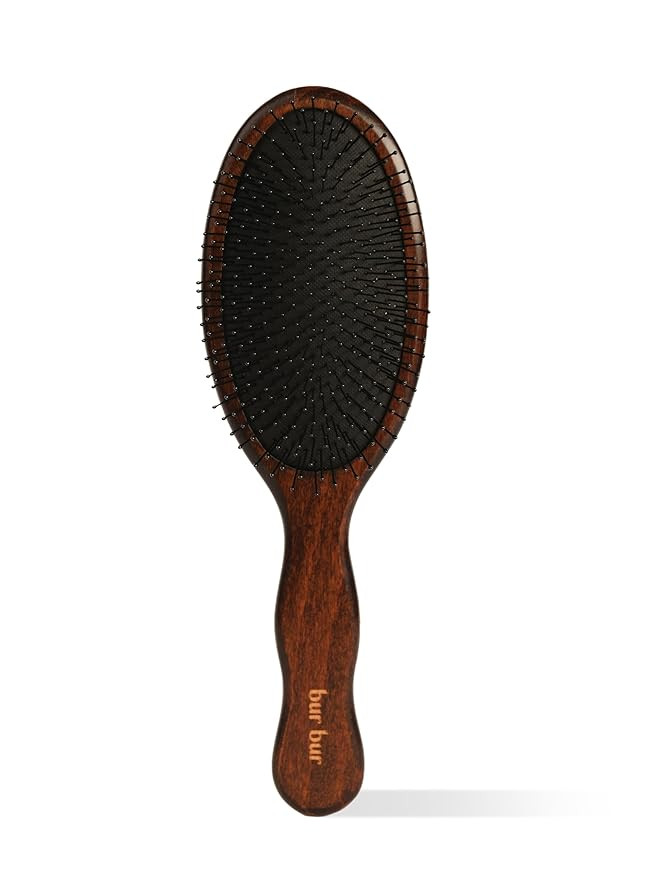 BUR BUR The Mermaid Brush - Wet Detangling Hair Brush | With Wooden Handle and Fexible Nylon Bris... | Amazon (US)